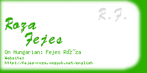 roza fejes business card